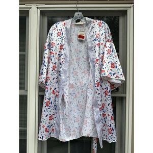 Vintage Val-Mode Lingerie Robe Kimono Womens 90s Y2K Belted New